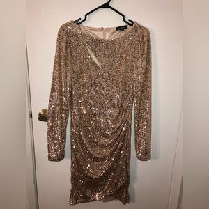 Gold sequinned Le Chateau cocktail dress